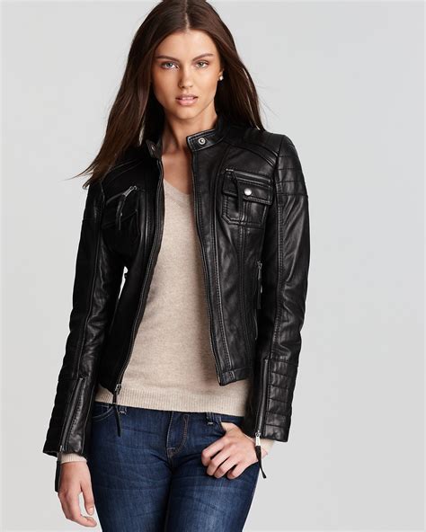 michael kors jakke|michael kors leather jacket.